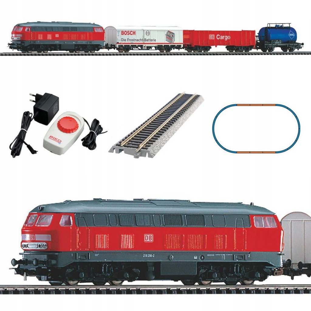 PIKO 57154 H0 Kolejka DB Br218 wagony towarowe
