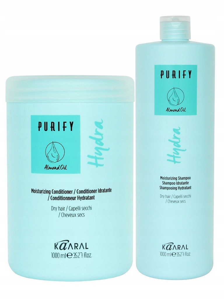 Kaaral Purify Hydra zestaw Szampon+Odzywka 1L+1L - 9517388243 ...