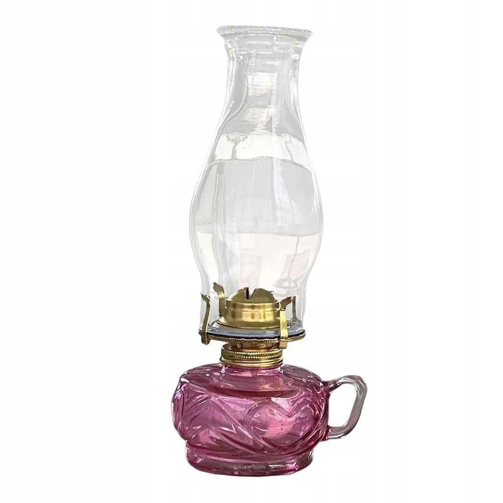 Retro Kerosene Lamp with Handle Ornament Lantern Centerpieces Durable Pink