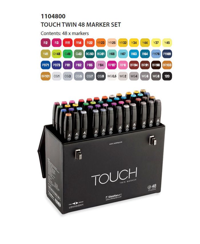 MARKERY TOUCH ZESTAW 48SZT LEPSZE OD PROMARKER