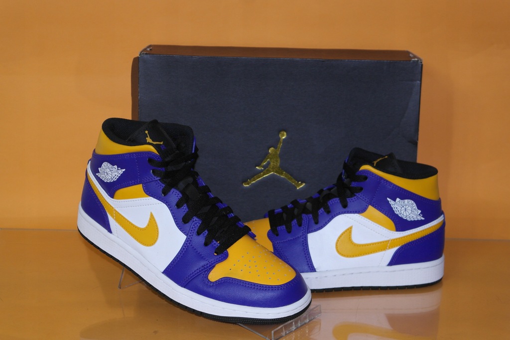 NIKE AIR JORDAN 1 MID Lakers Purple Yellow rozm.41 13167690262