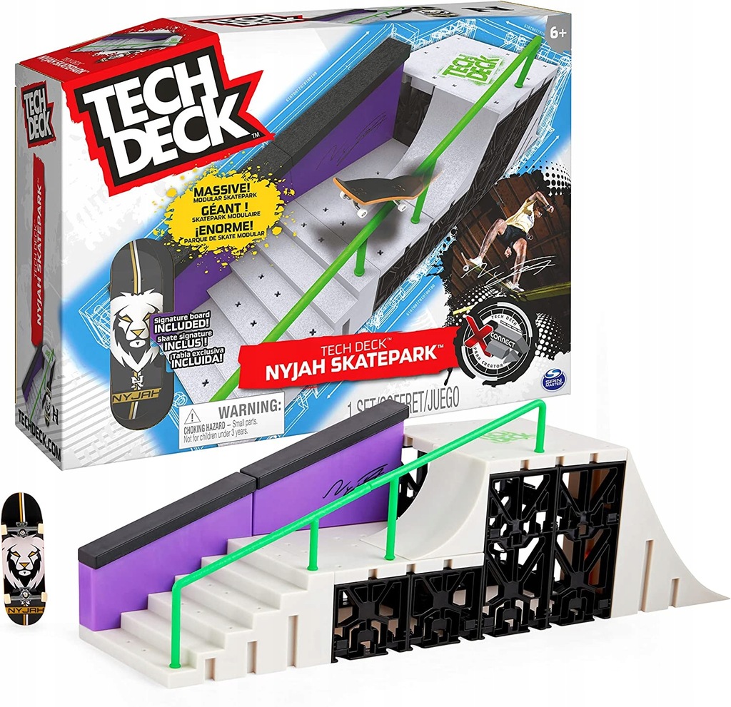 TECH DECK NYJAH SKATEPARK RAMPY + DESKOROLKA