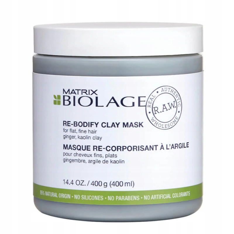 Matrix Biolage RAW Uplift Re-Bodify Clay Maska nadająca objętość 400ml