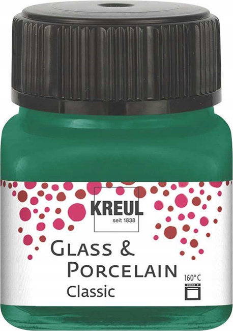 Farba do szkła porcelany KREUL 20ml DARK GREEN