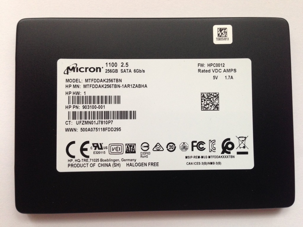 SSD MICRON 1100 2.5 256GB SATA3 MTFDDAK256TBN