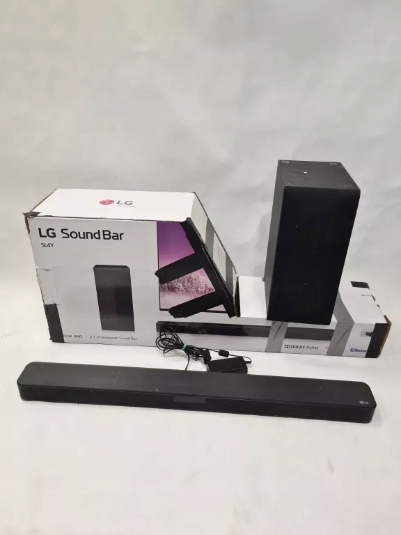 SOUNDBAR SUBWOOFER LG SL4Y KOMPLET 12705590344 oficjalne archiwum