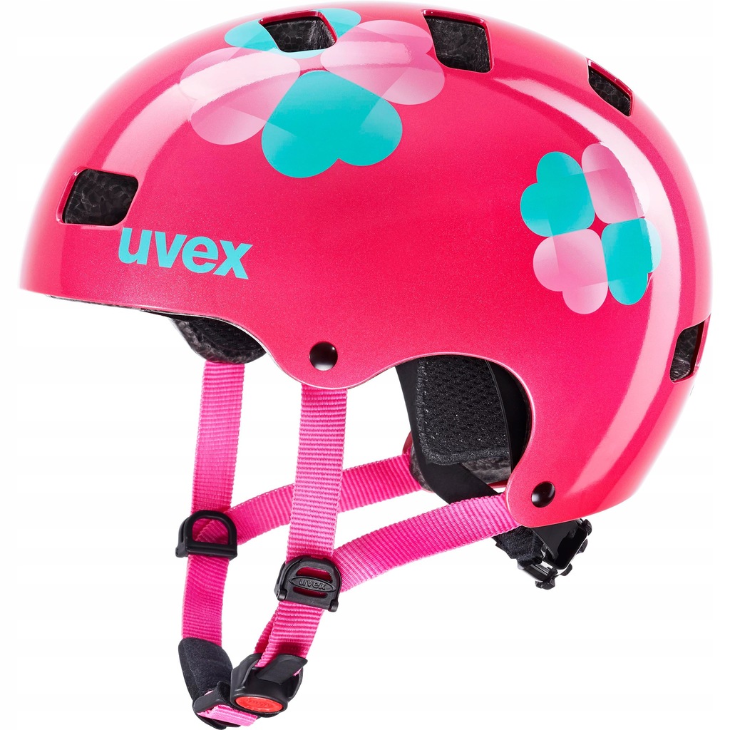 KASK DZIECIĘCY UVEX KID 3 RACE PINK-FLOWER 51-55cm