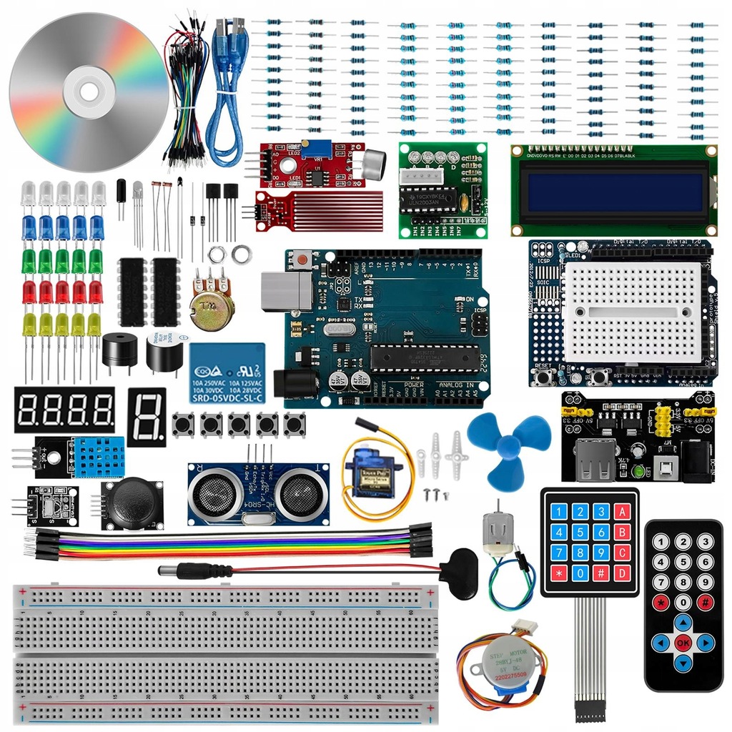 Zestaw Startowy do nauki programowania Arduino UNO dla początkujących XXL