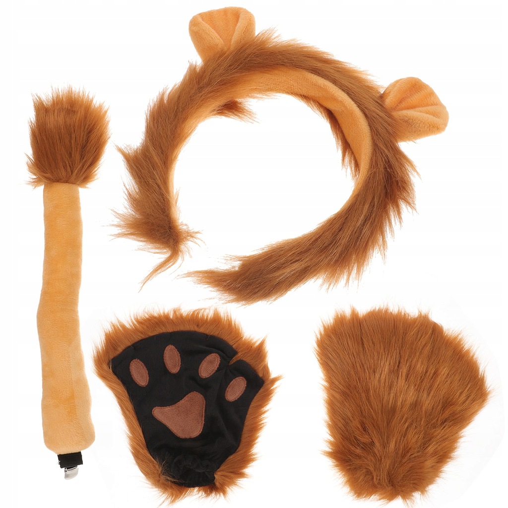 1 zestaw kostiumów lwa Cosplay zestaw uszu zw