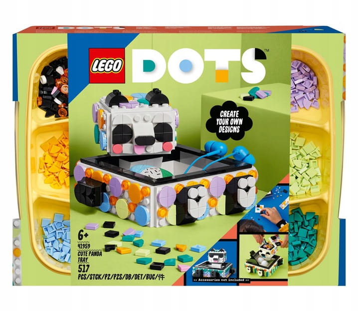 Lego DOTS Pojemnik z uroczą pandą 41959