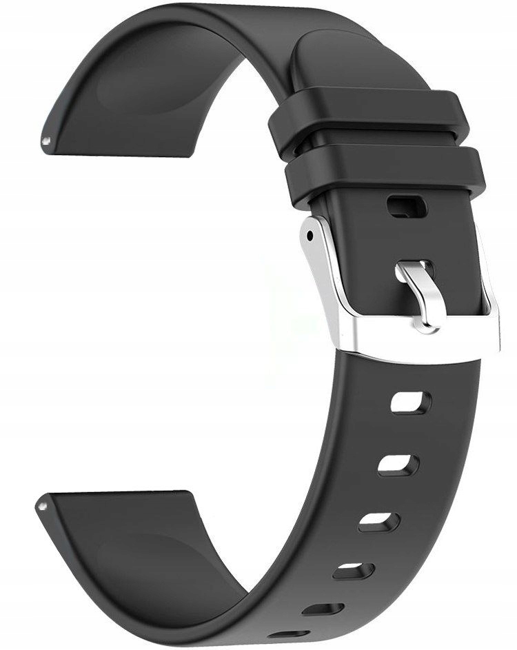 Pasek silikonowy do Smartwatcha 22mm CZARNY RNCE40