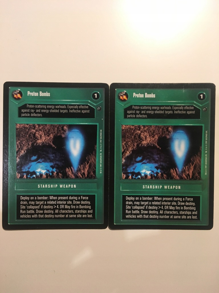 SW CCG DAGOBAH 2 karty proton bombs (GD/EX i GD)