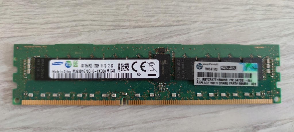 Pamięc RAM Samsung 8G 1Rx4 PC3 12800R 5 SZTUK