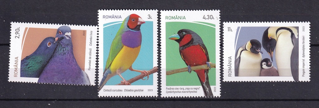 RUMUNIA ** Ptaki kontynentów, gołębie, pingwiny Mi 8172-75