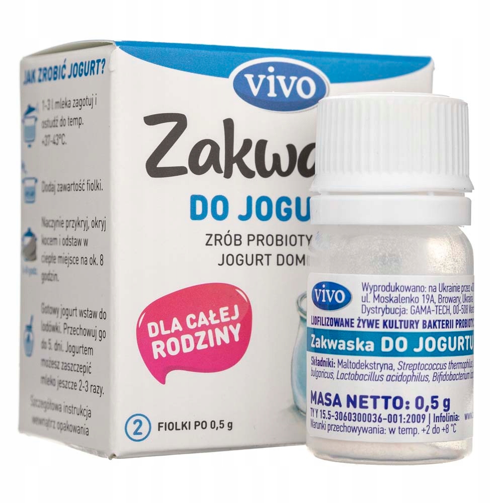 VIVO ZAKWASKA DO JOGURTU BAKTERIE KWASU MLEKOWEGO
