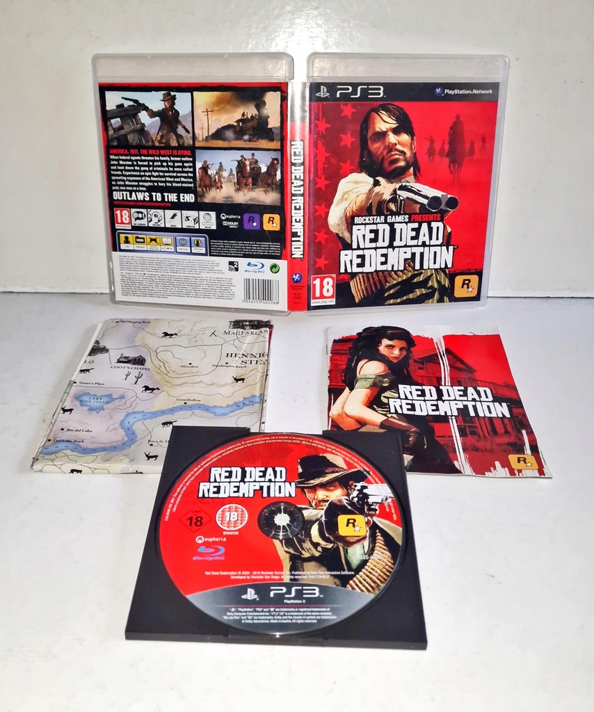 Red Dead Redemption PS3 3XA + MAPKA