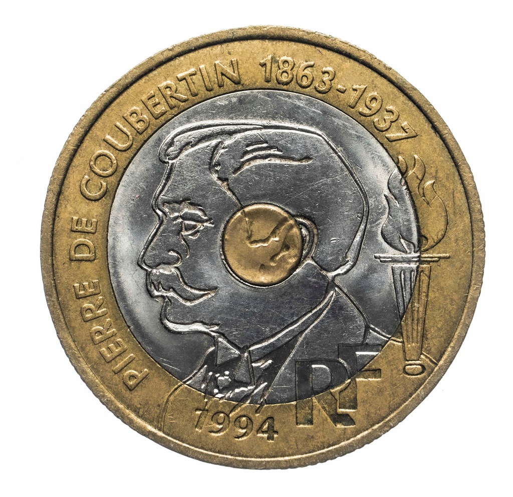 Francja 20 franków 1994, Pierre de Coubertin st.1-