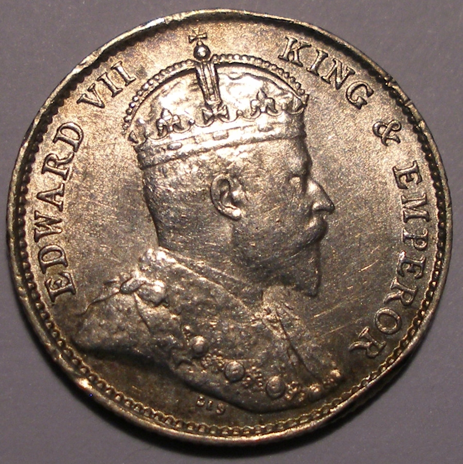 HONG-KONG 5 cents 1905, ŁADNE i RZADKIE