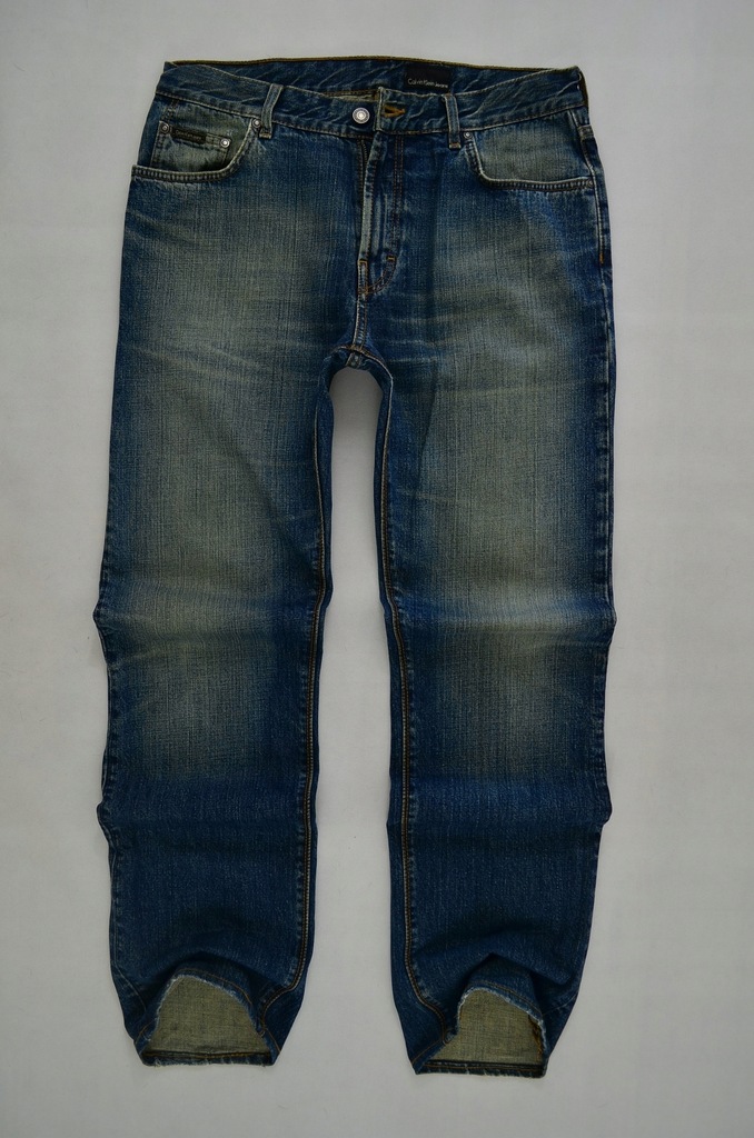 CALVIN KLEIN JEANS SPODNIE PROSTE 88 cm *33/34*