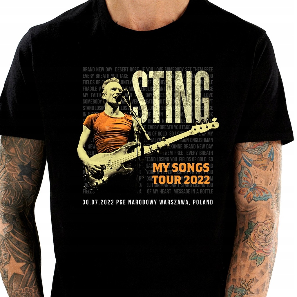 STING TOUR 2022 KONCERT WARSZAWA KOSZULKA MĘSKA L