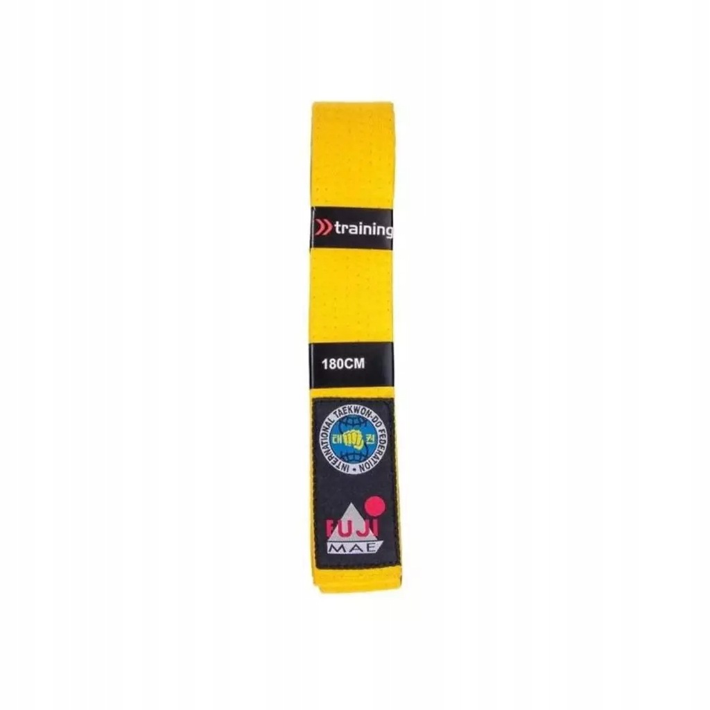 Żółty pas taekwondo ITF FUJIMAE [Długość: 180]