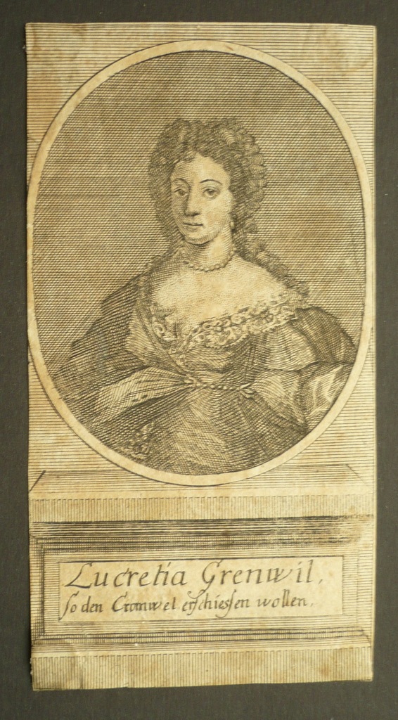 Lucretia Grenwil, zamachowiec Cromwela, oryg. 1698