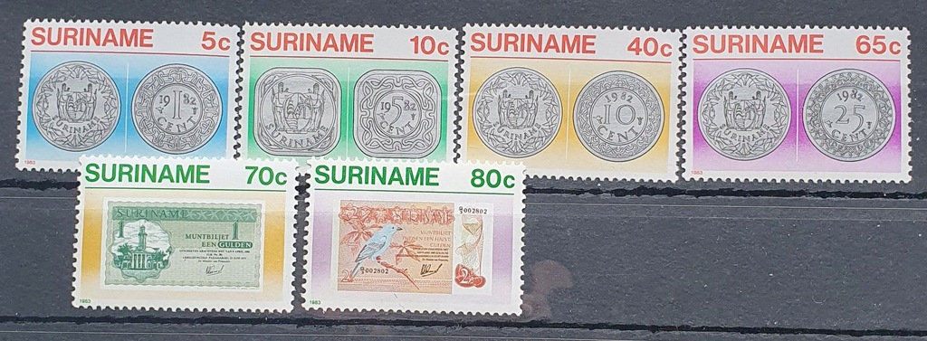 KOLONIE HOLENDERSKIE SURINAM 1983 ** MI 1032 -1037