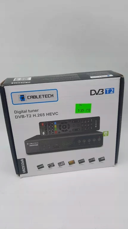 DEKODER CABLETECH DVB-T2 H.265 HEVC KOMPLET NO