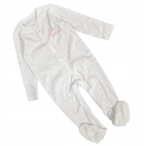 Pajac bawełniany biały GEORGE 86 pajacyk piżama