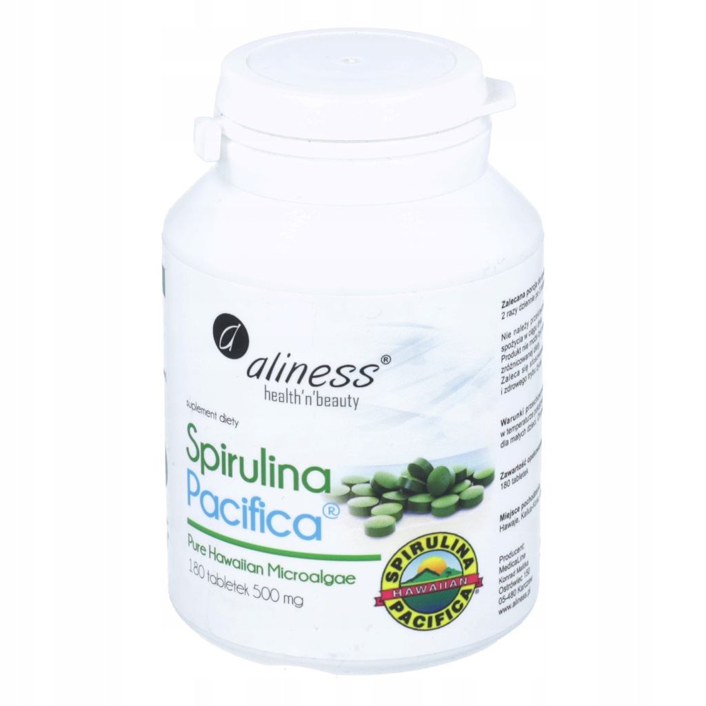 ALINESS Spirulina Pacifica tabletki 500 mg 180 sztuk