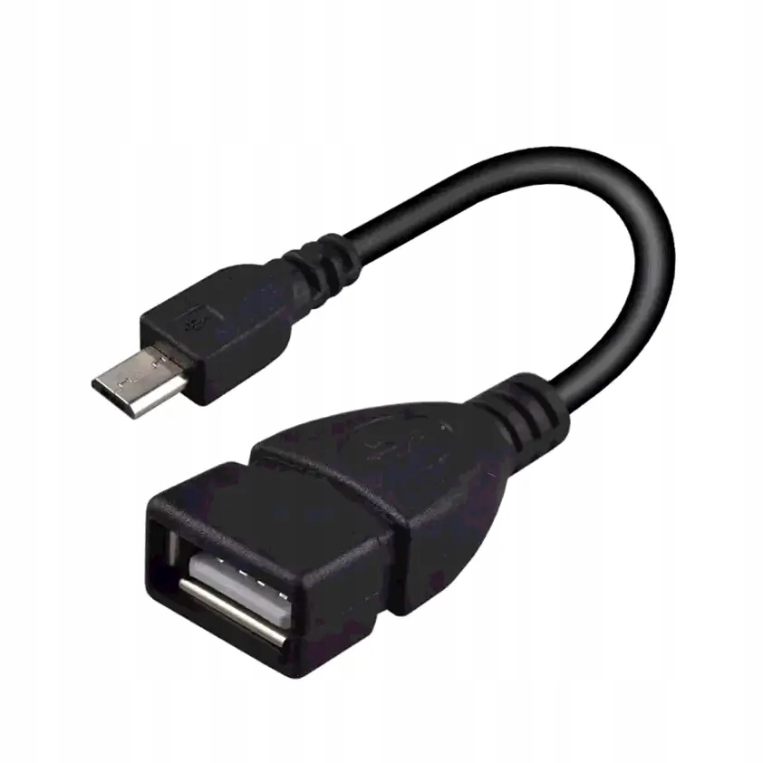 Kabel adapter USB - micro USB typ B 13 cm