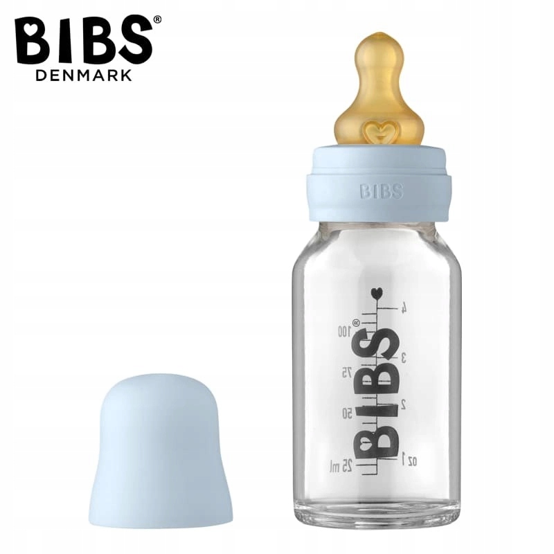 BIBS 5013231 Antykolkowa butelka szklana 110 ml