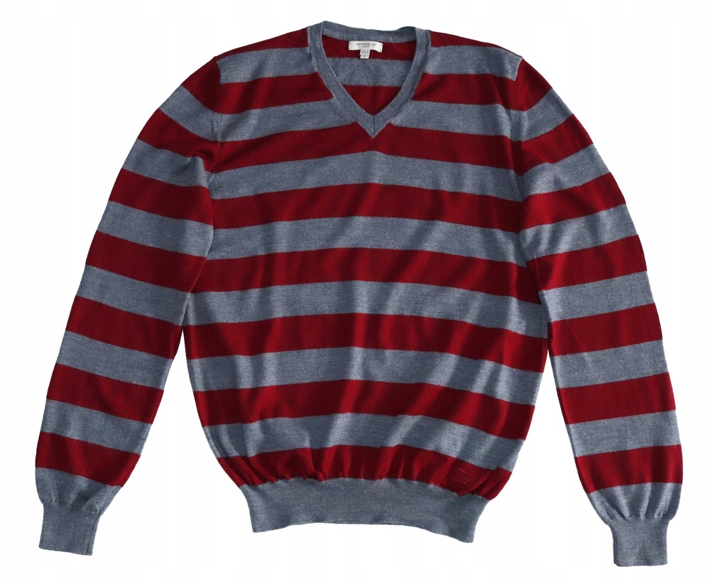 BURBERRY Oryginalny Wełniany Sweter z Logo ! r. L