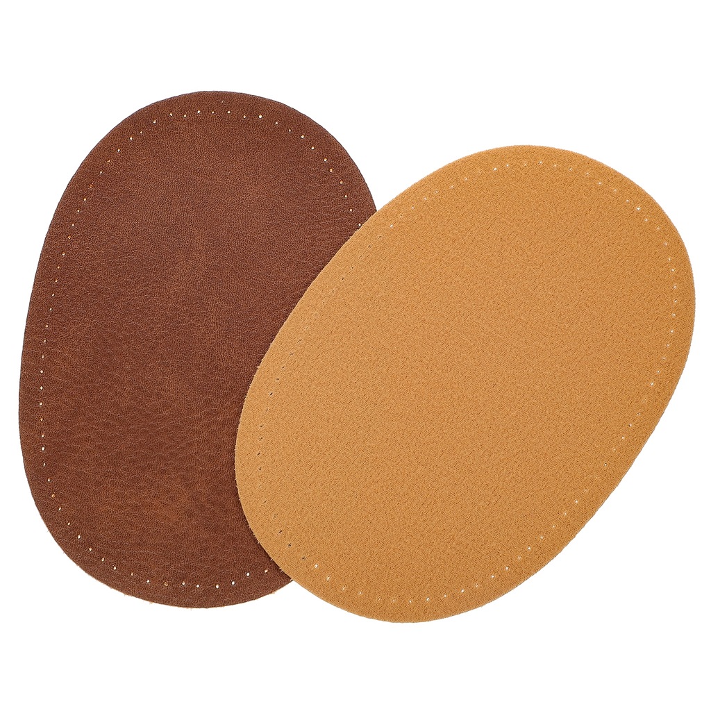 Oval Elbow Suede Hat Accessories 2 Pcs