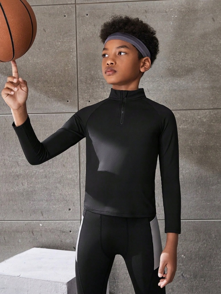 SHEIN BLUZA DZIECIĘCA Z ZAMKIEM NA DEKOLCIE DOPASOWANA CZARNA 134-140CM 456