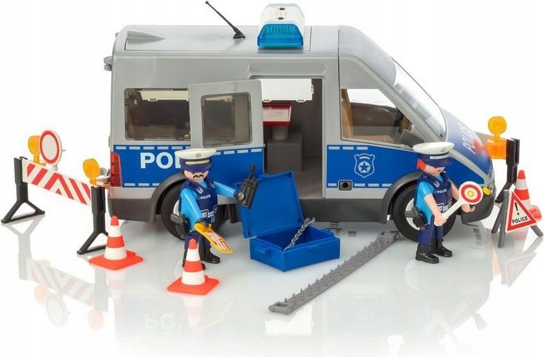 Playmobil Samochód policyjny z blokadą drogową