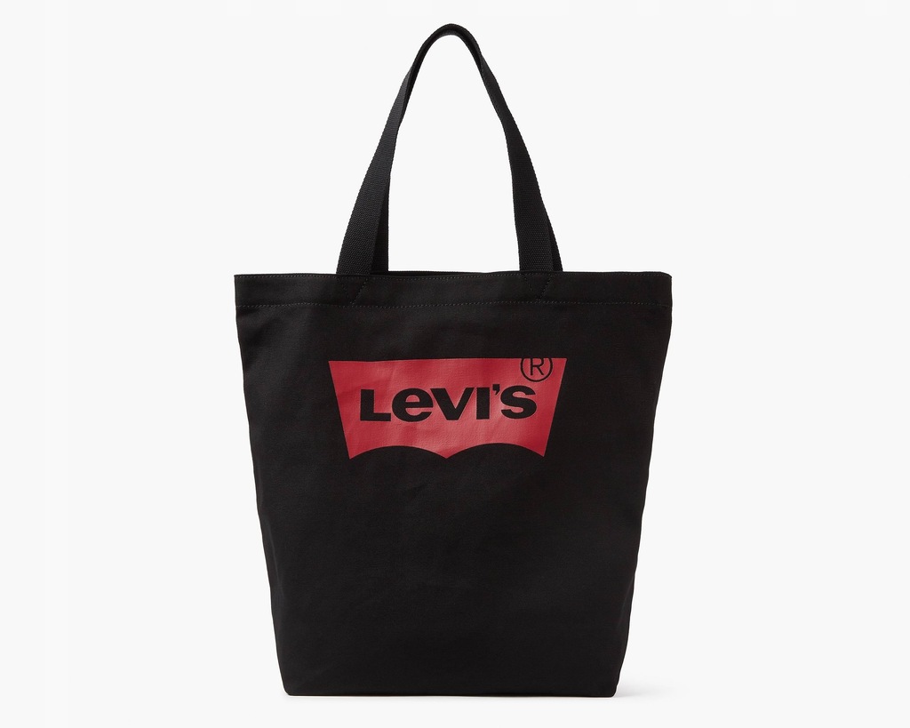 LEVI'S BAG BLACK - TORBA NA ZAKUPY CZARNA