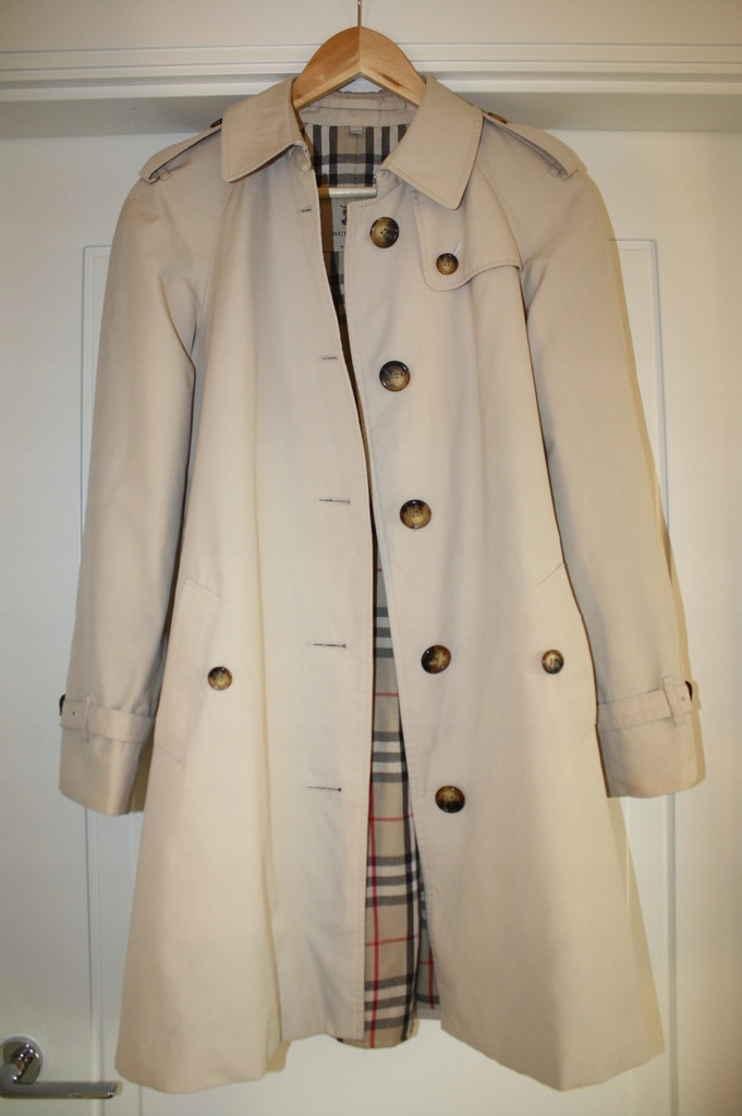 Oryginalny damski płaszcz marki Burberry