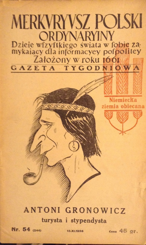 Merkuryusz Polski Ordynaryiny Gazeta Tyg. Nr.54