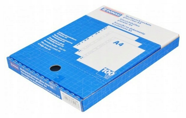 Koszulki na dokumenty A4 Krystal 100 szt.