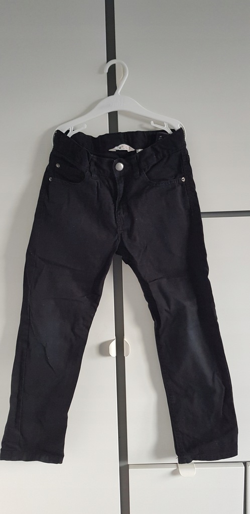 H&M spodnie czarne jeansy rurki 128 7- 8 l