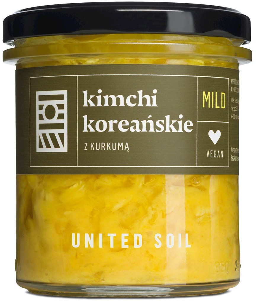 KIMCHI KOREAŃSKIE Z KURKUMĄ BIO 290 G UNITED SOIL