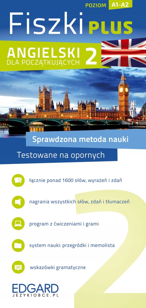 ANGIELSKI. FISZKI PLUS DLA POCZĄTKUJĄCYCH 3. POZIOM A1-A2 [KSIĄŻKA]