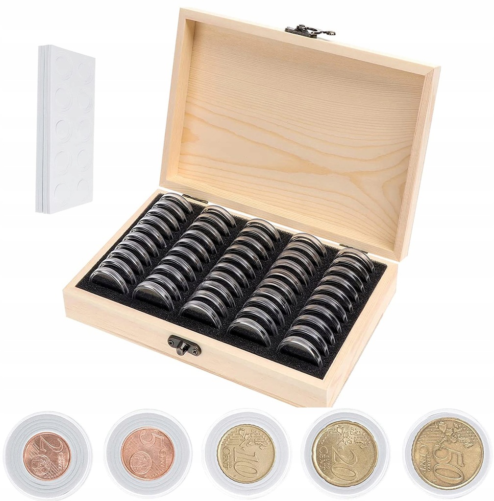 POJEMNIK DREWNIANE NA MONETY PUDEŁKO NA MONETY