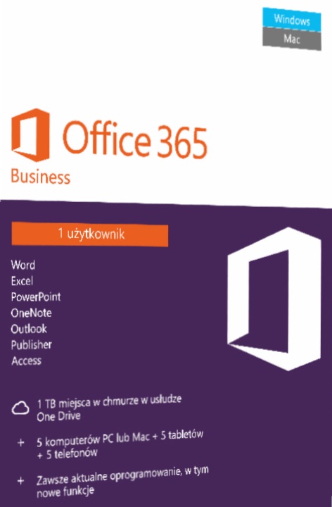 Microsoft Office 365 Business PL 5 PC / MAC 6-msc