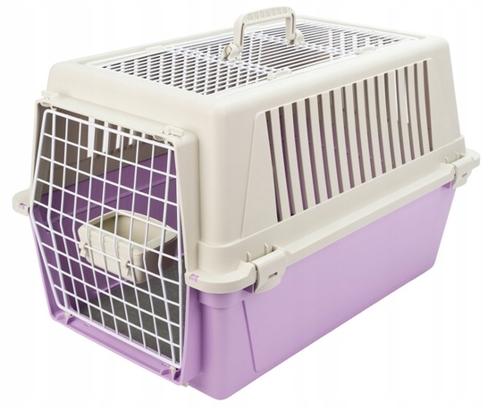 Transporter z otwieranym sufitem dla kota lub psa Ferplast 30 beżowo-lila