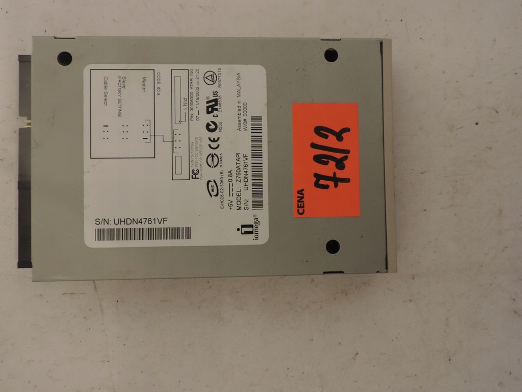 ZIP IOMEGA Z750ATAPI 72/2