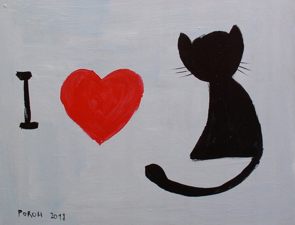 OKAZJA! I love cat, 24x18,5 cm, kot, koty