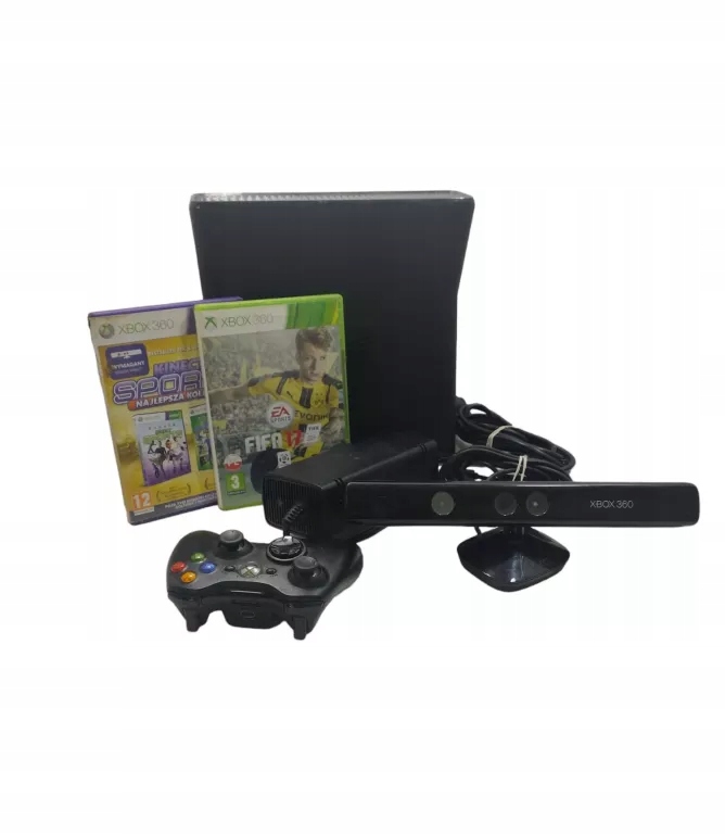 KONSOLA MICROSOFT XBOX 360 SLIM 4GB + PAD + KINECT