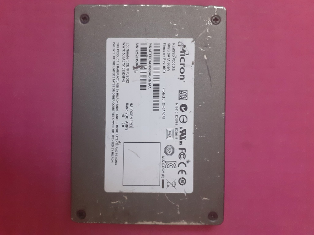 Dysk SSD MICRON 50GB
